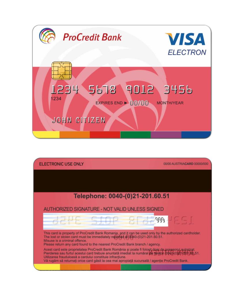 Romania Visa Electron card